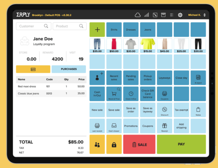 Erply - pos terbaik untuk retail



