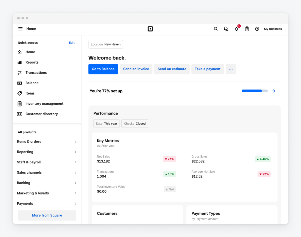 Square - aplikasi kasir laundry terbaik