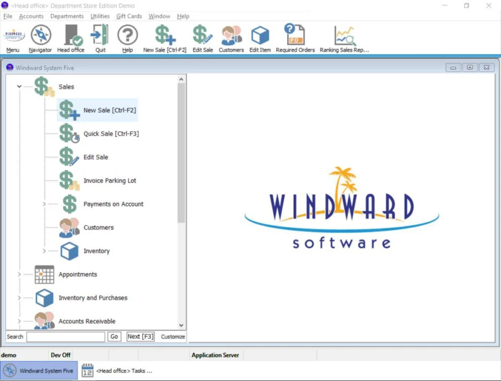 Software POS retail - Windward System Five