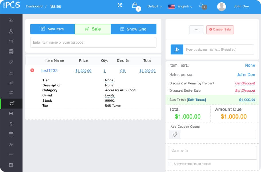 PHP Point of Sale - aplikasi kasir toko untuk pc