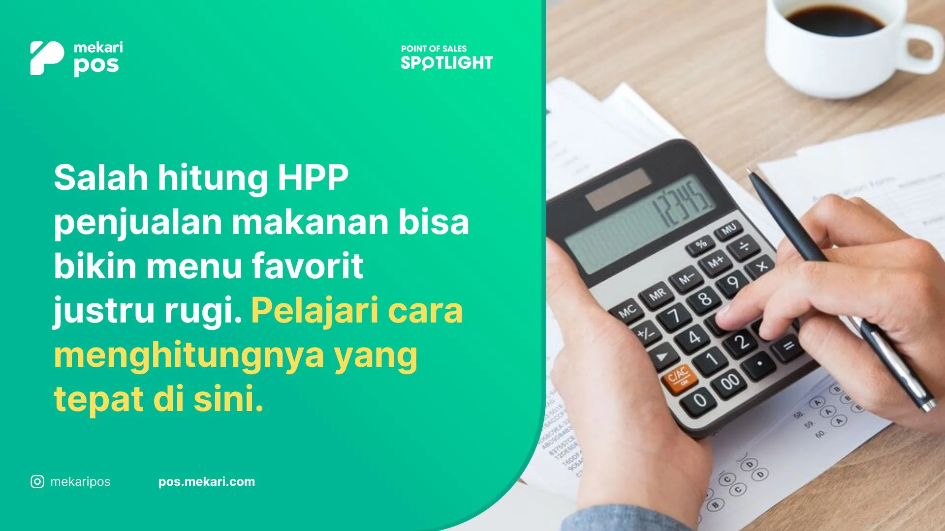 cara hitung HPP penjualan makanan