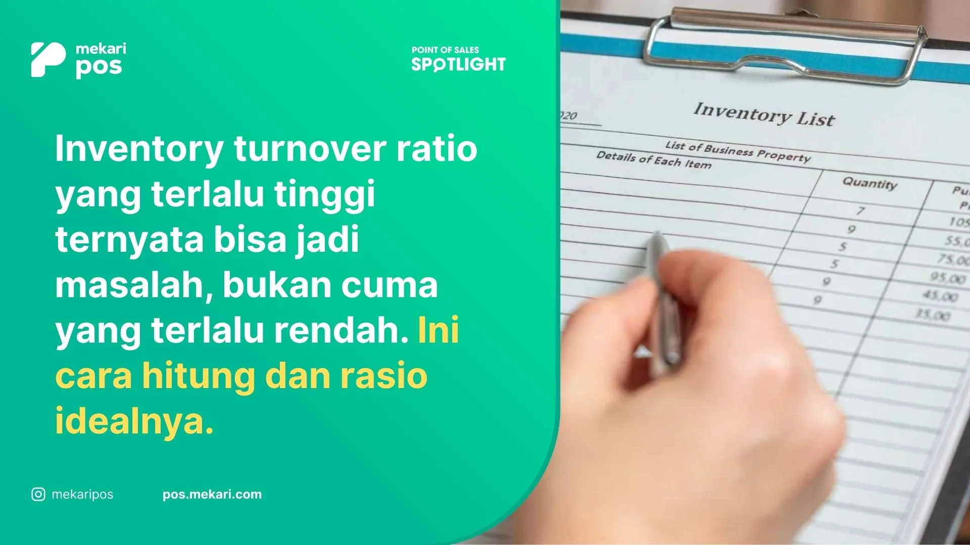 rumus inventory turnover ratio
