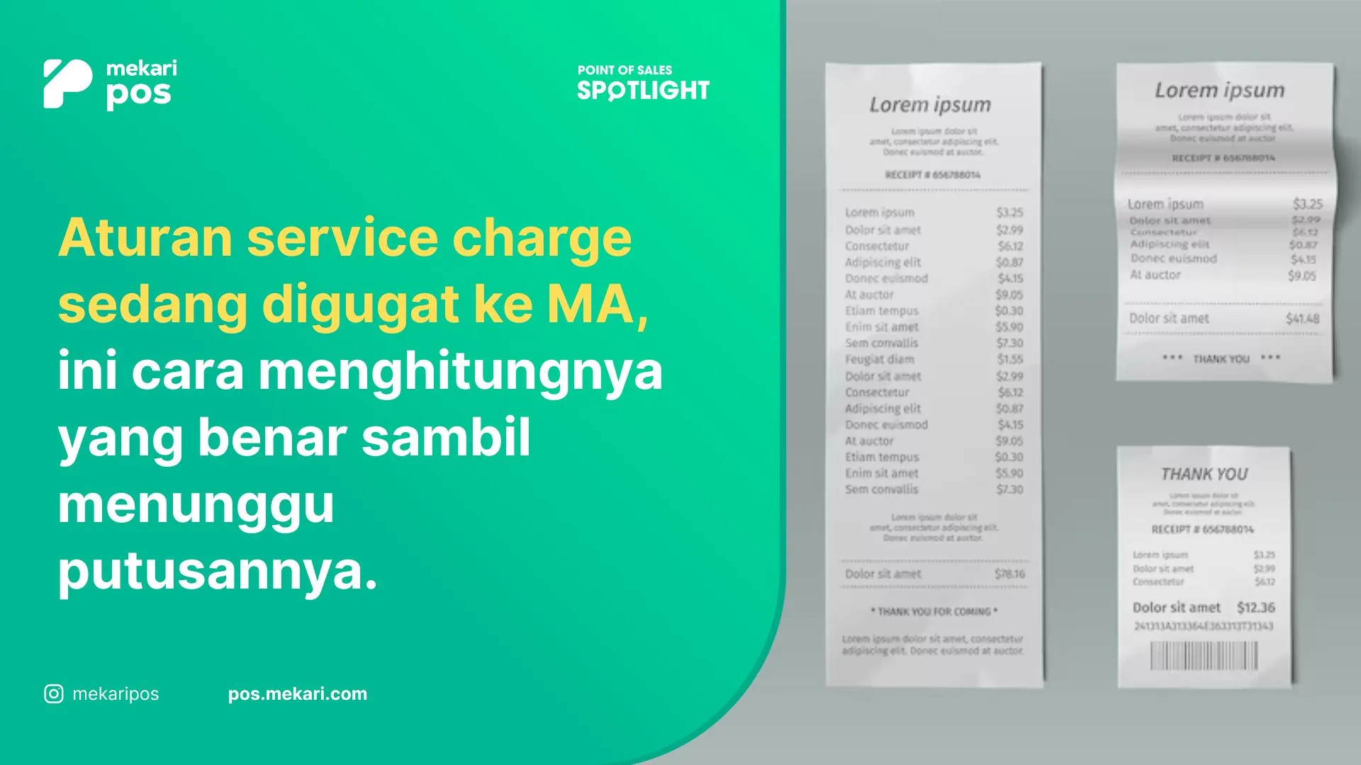 cara menghitung service charge restoran