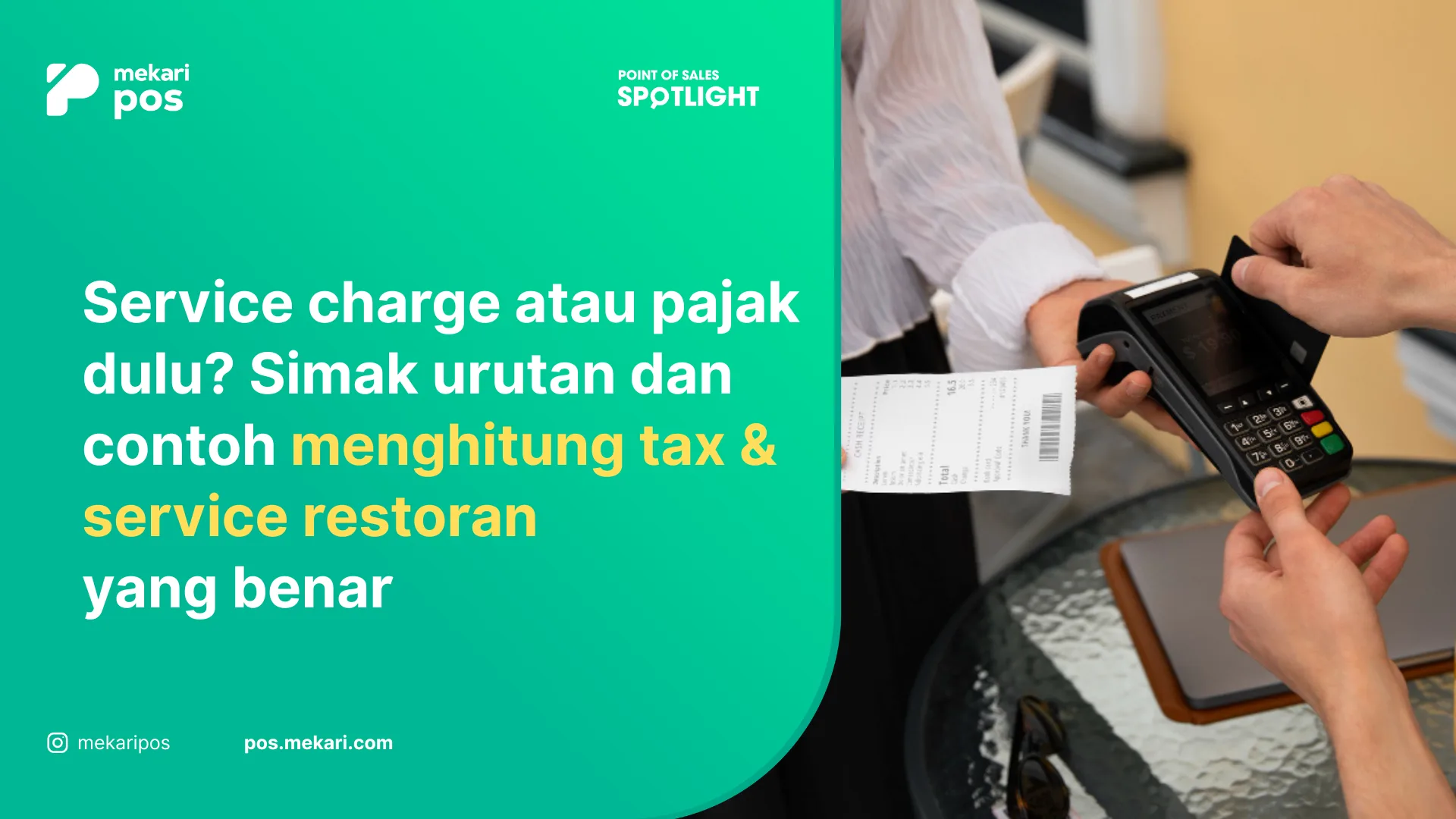 cara menghitung tax and service restoran