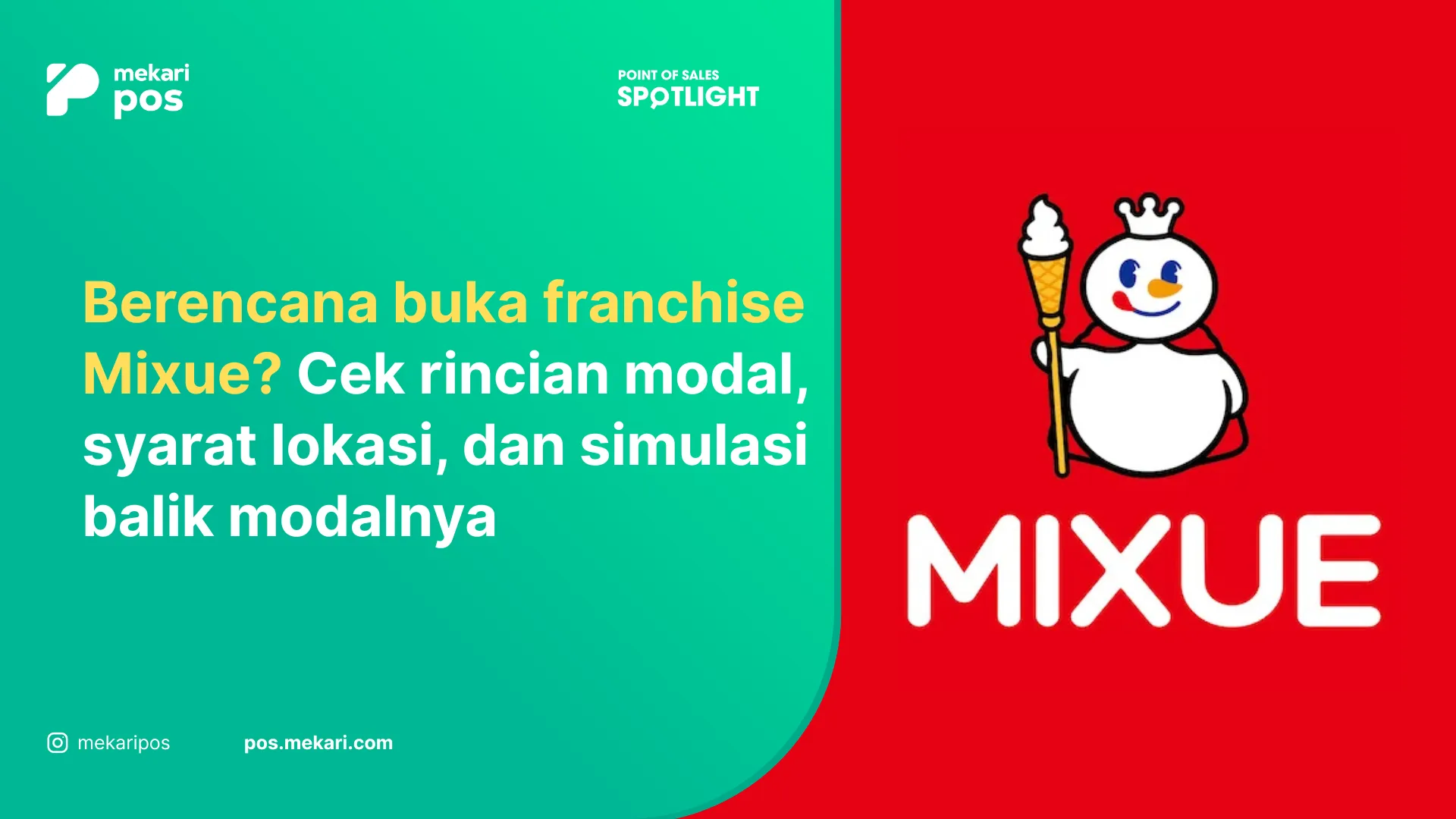 harga franchise mixue