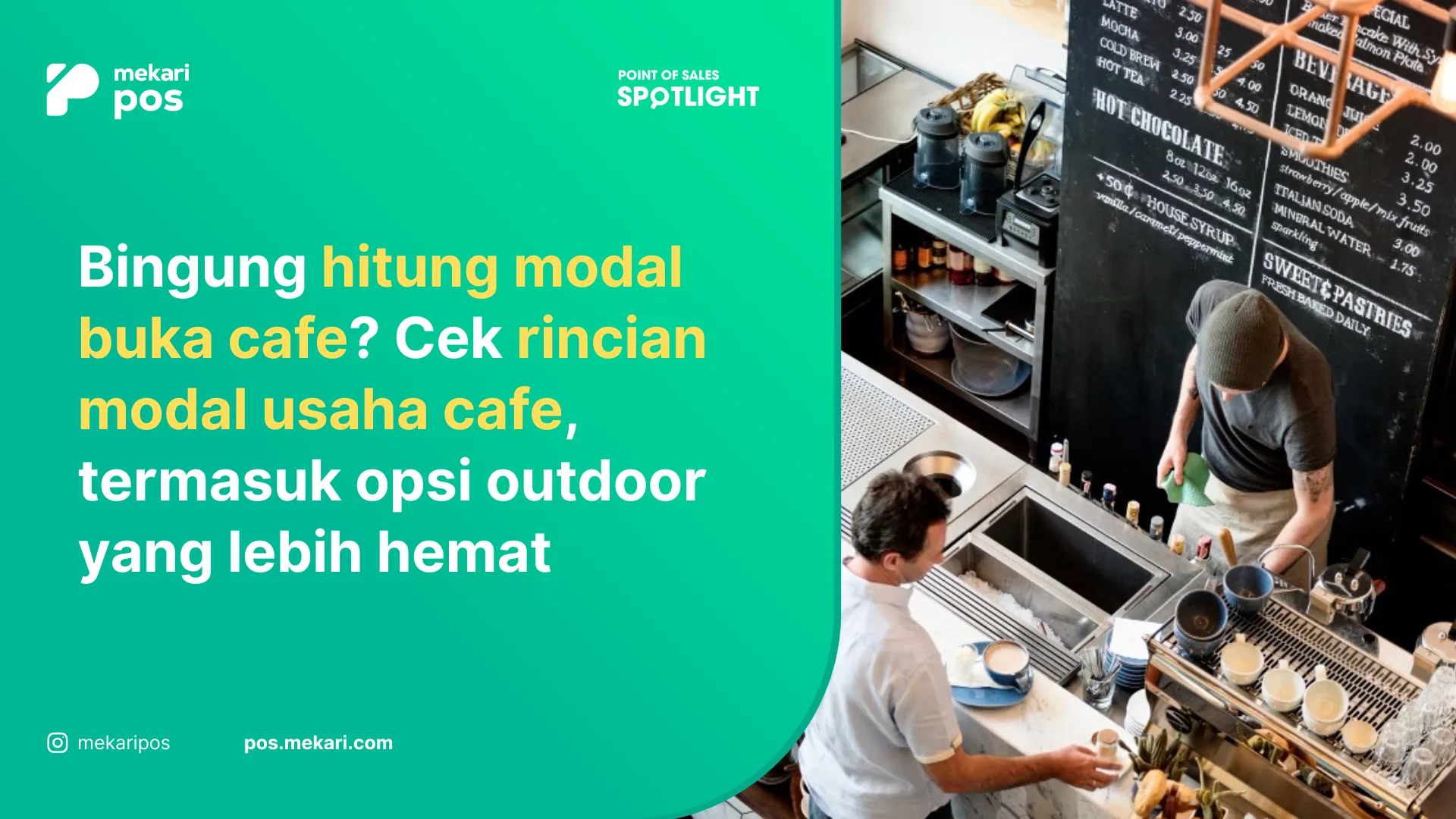 rincian modal usaha cafe